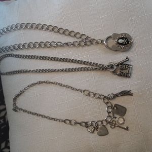 Lock and key necklace bundle